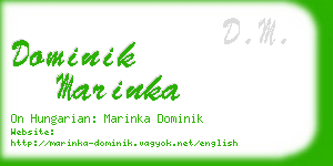 dominik marinka business card